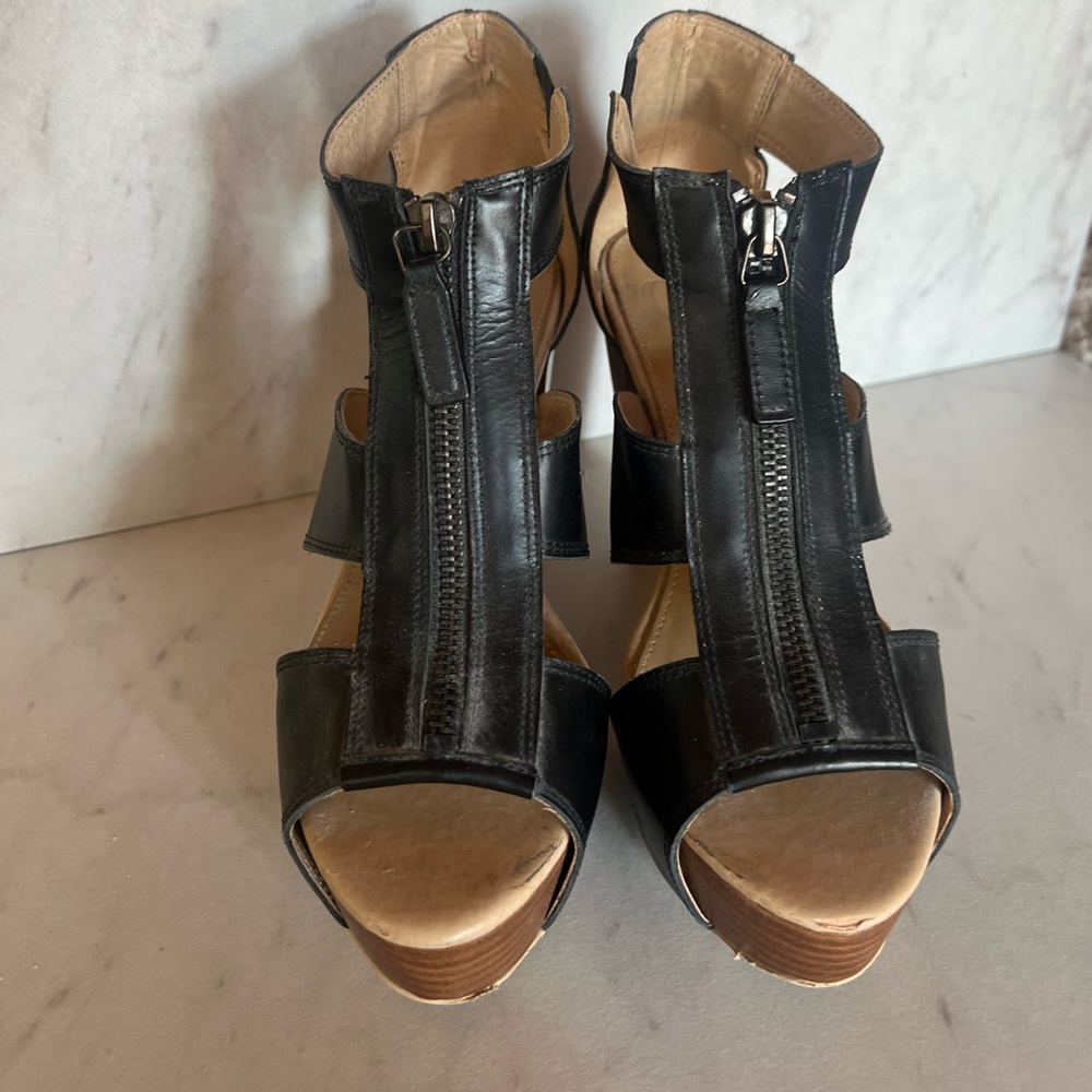 Charlotte Ronson Black Heels with Gladiator Design